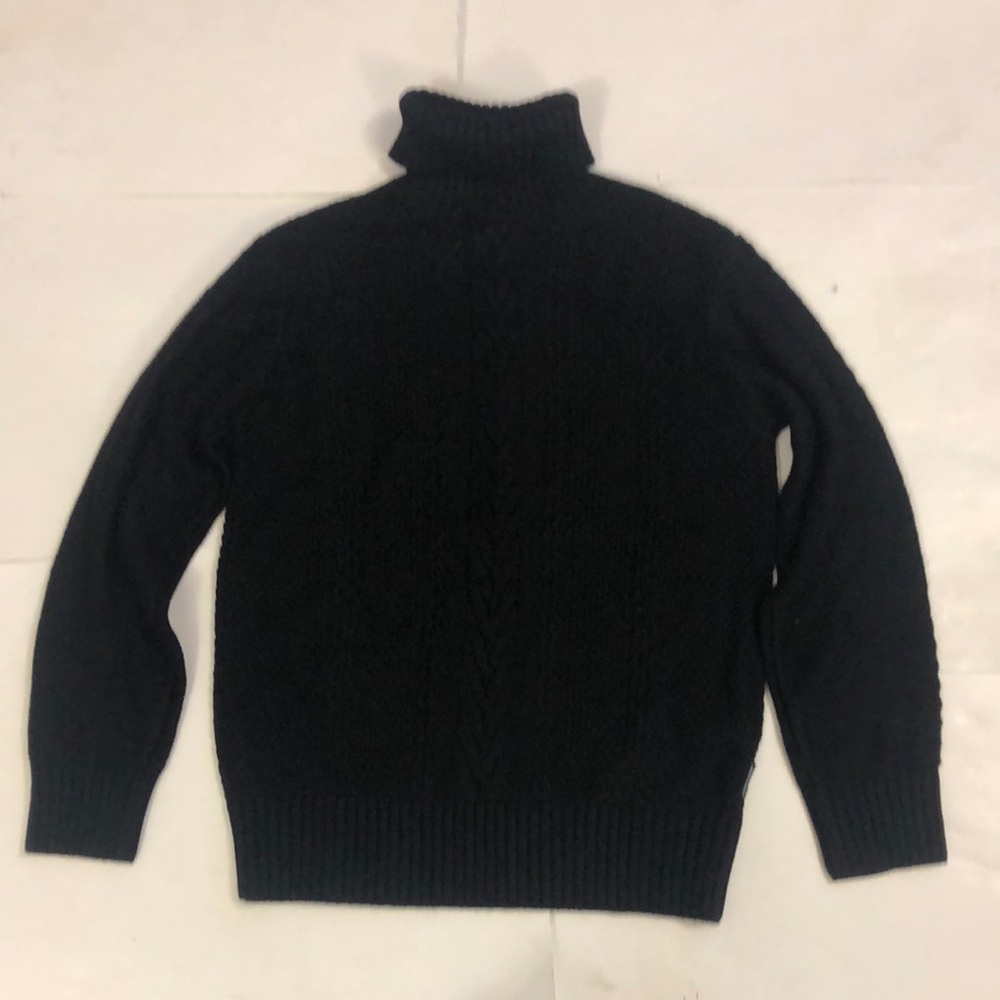 Armani Exchange S Sweater Black Cable knit Turtleneck Excellent Condition
